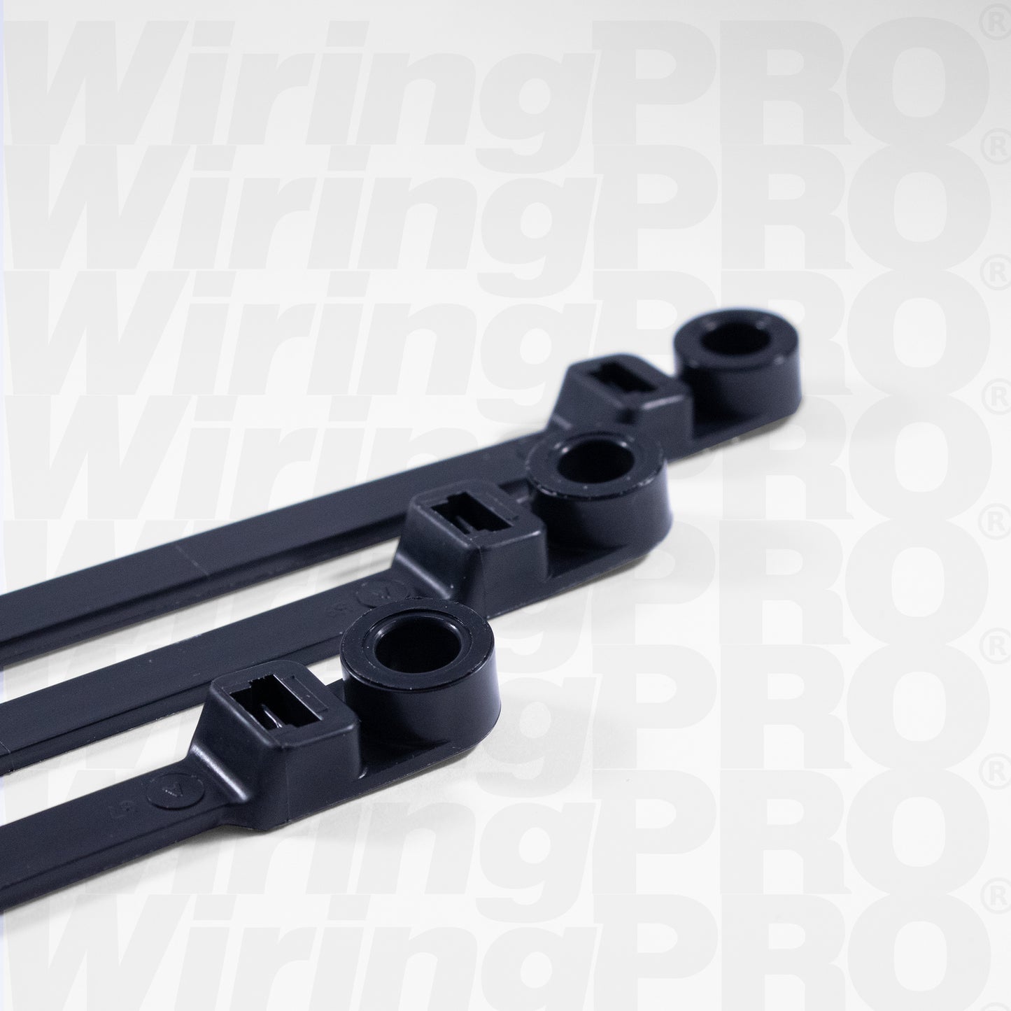 Mounting Hole Cable Ties - UV Black Nylon