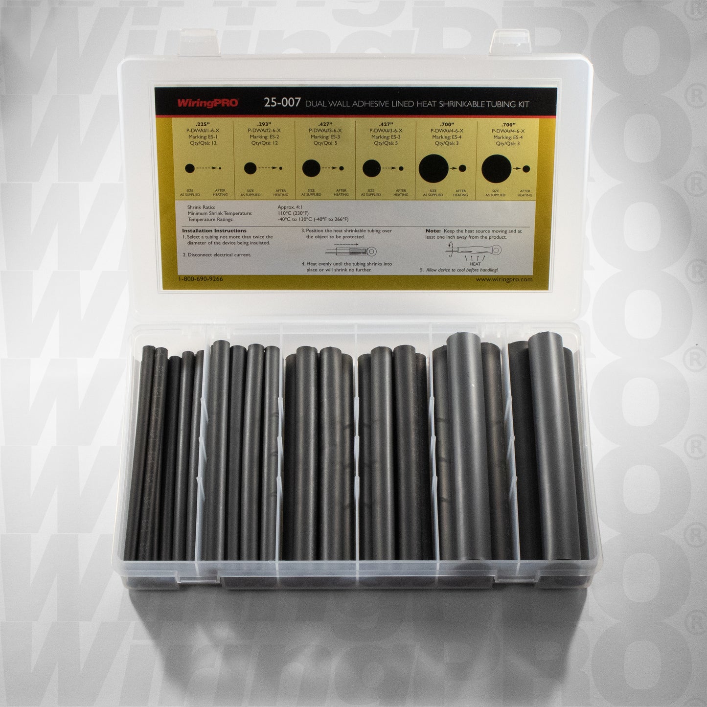 Dual Wall Adhesive Lined heat Shrinkable Tubing Kit