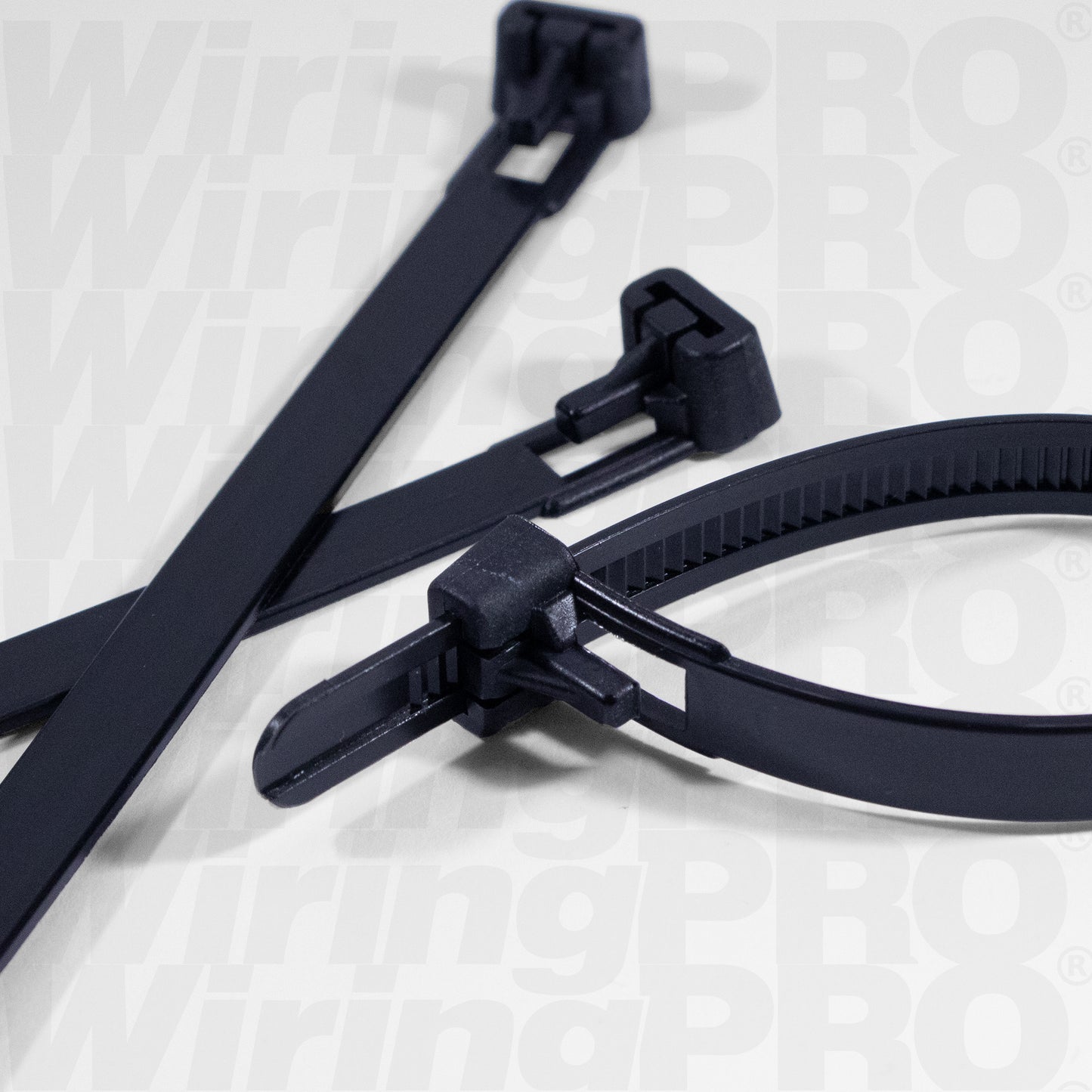 Releasable Cable Ties - UV Black Nylon