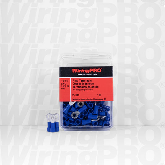 16-14 Ring Terminals - Vinyl Insulated