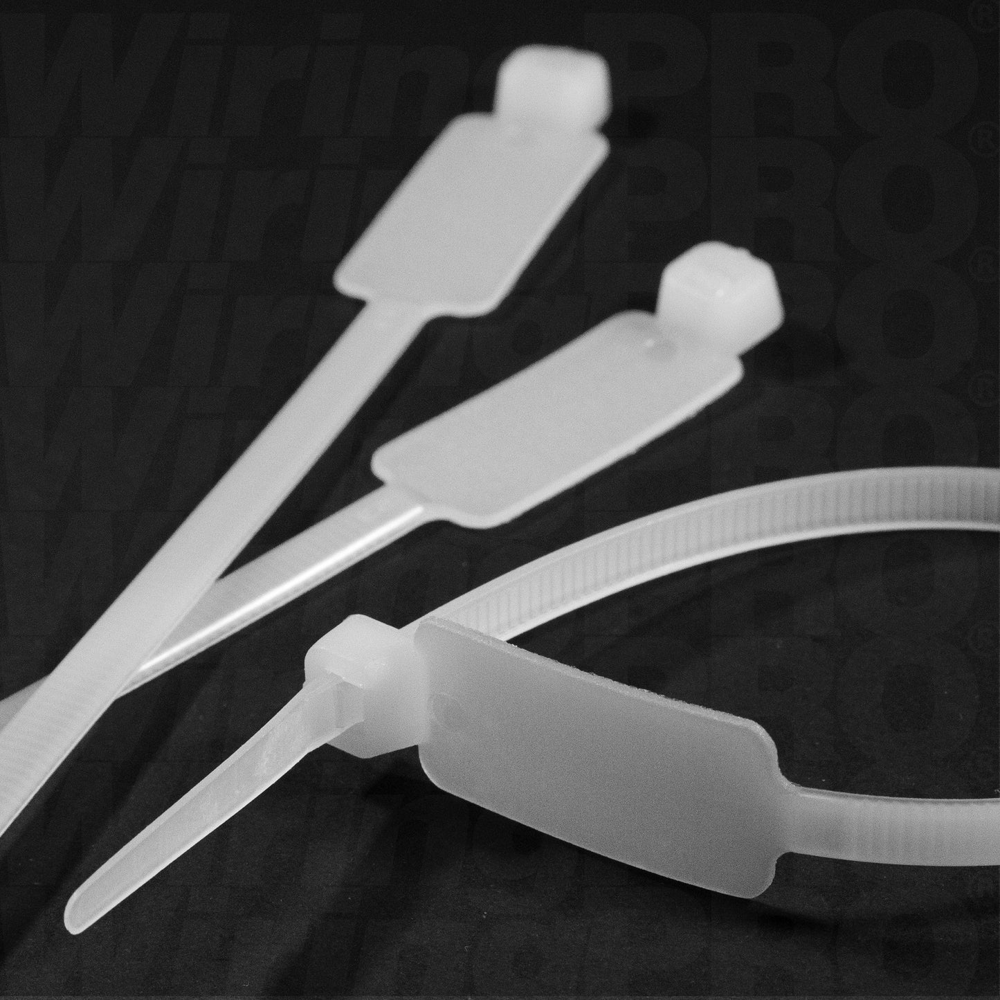 Identification + Flag Cable Ties - Natural Nylon