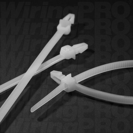Push Mount Cable Ties- Natural Nylon